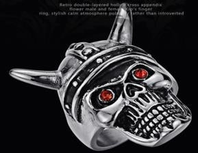 Stainless Steel King Rider Biker Ring