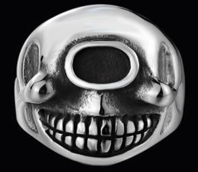 Stainless Steel Smile Eyes Biker Ring