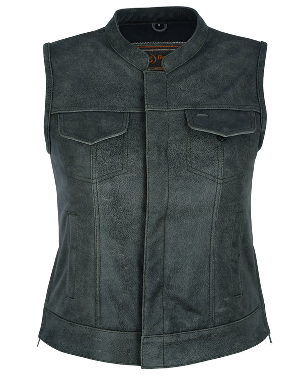 DS229  Women's Premium Single Back Panel Concealment Vest - GRAY