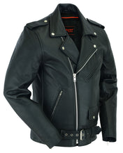 TALL Men's Classic Plain Side Police Style M/C Jacket - TALL