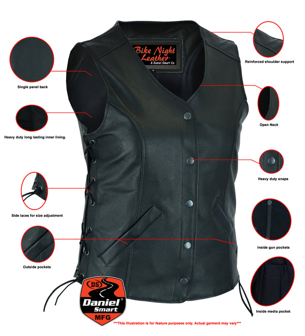 Women's Stylish Longer Body  Vest - Side Laces