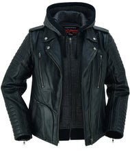 Women's M/C Jacket with Rub-Off Finish