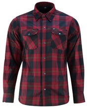 plaid patterned flannel shirt  - Red and Black