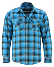 plaid patterned flannel shirt - Blue and Black Shaded