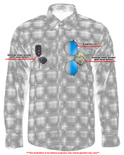 plaid patterned flannel shirt - Blue and Black Shaded