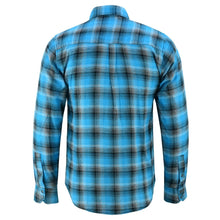 plaid patterned flannel shirt - Blue and Black Shaded