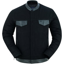 Men's Full Cut Denim Shirt W/Leather Trim