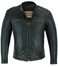 Men's Cruiser Jacket in Lightweight Drum Dyed Distressed Naked