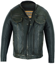 Men's Modern Utility Style Jacket in Lightweight Drum Dyed Dist
