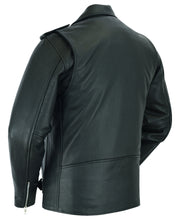 TALL Men's Classic Plain Side Police Style M/C Jacket - TALL